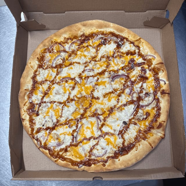 XLG BBQ Chicken Pizza.